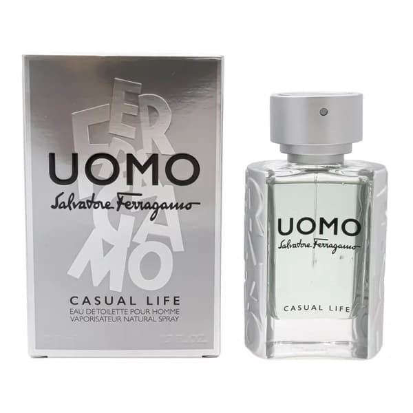 Salvatore Ferragamo Uomo Casual Life 50ml Eau De Toilette Mens Fragrance Spray