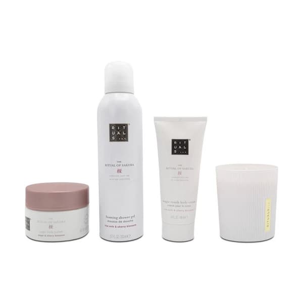 Rituals Sakura Gift Set Bath & Body Candle Shower Gel Body Scrub Cream