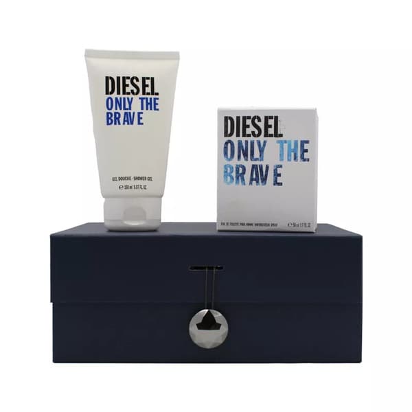 Diesel Only The Brave 50ml Eau De Toilette EDT 150ml Shower Gel Gift Set