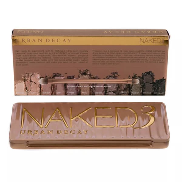 Urban Decay Eyeshadow Palette Naked 3 Eye Shadow Neutral Brown Nude Powders -NEW
