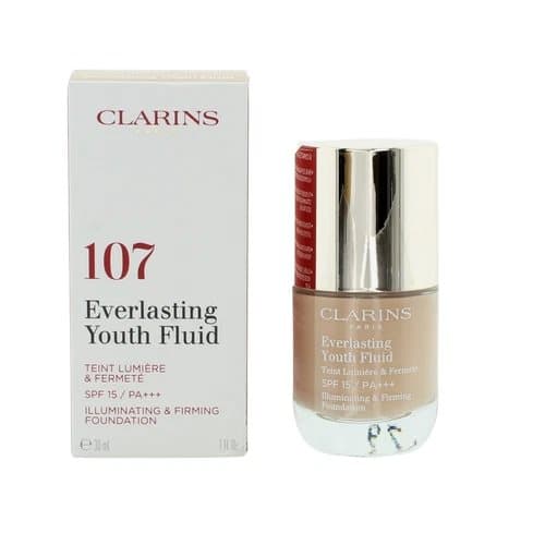 Clarins Light Foundation Everlasting Youth Fluid Foundation 107 Beige SPF 15