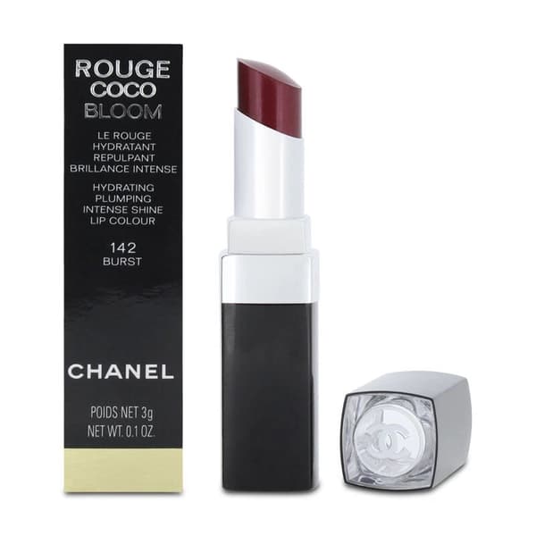 Chanel Rouge Coco Bloom Plumping Intense Matte Red Shine Lipstick 142 Burst