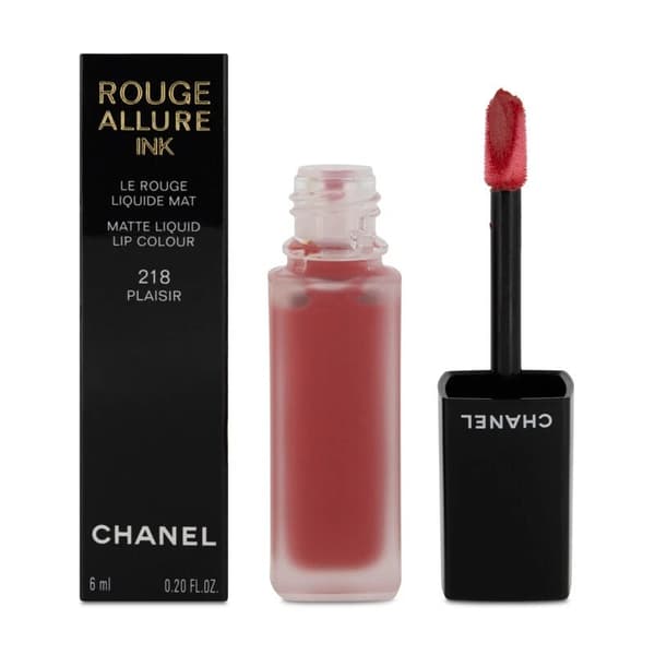 Chanel Rouge Allure Matte Lip Colour 218 Plaisir Cherry Red Liquid Lipstick
