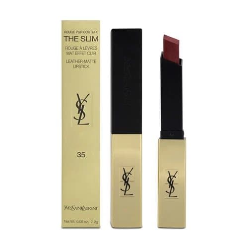 Yves Saint Laurent Brown Lipstick Rouge Pur Couture The Slim Leather-Matte 35