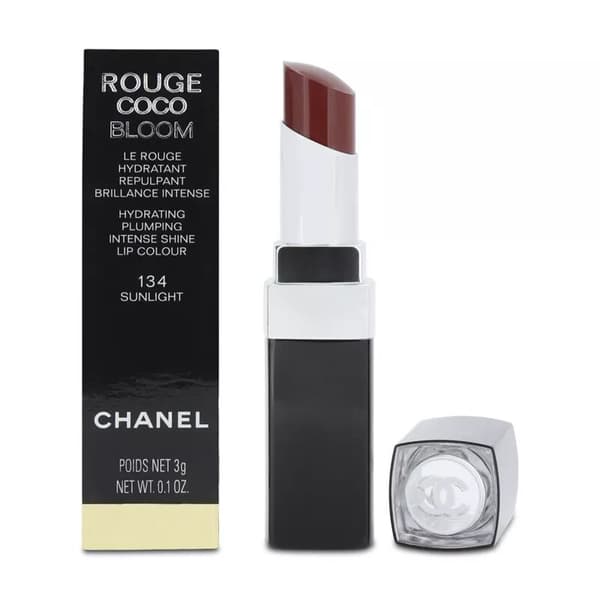 Chanel Rouge Coco Bloom Red Lipstick 134 Sunlight Hydrating Matte Lip Colour