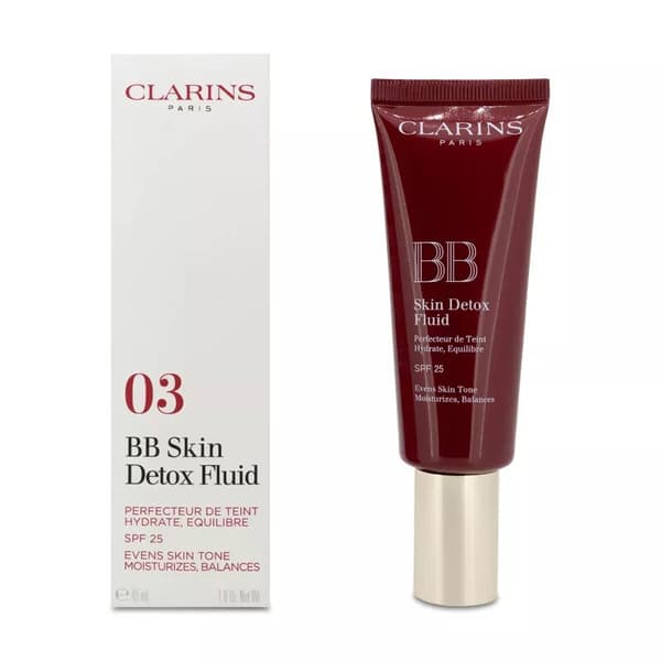 Clarins BB Skin Detox Fluid 03 Dark Balanced Skincare Tinted Face Moisturiser
