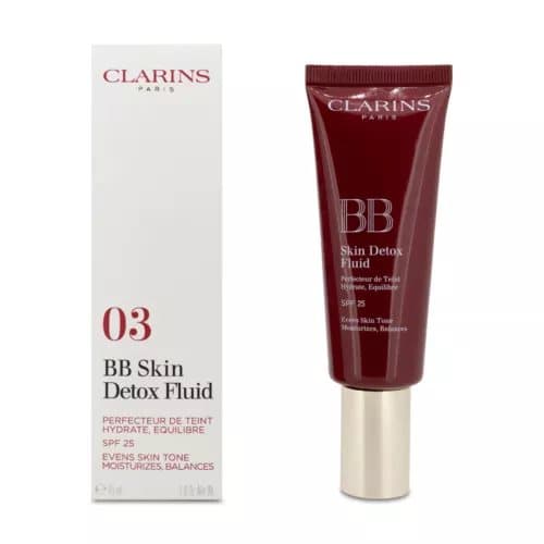 Clarins BB Skin Detox Fluid 03 Dark Balanced Skincare Tinted Face Moisturiser