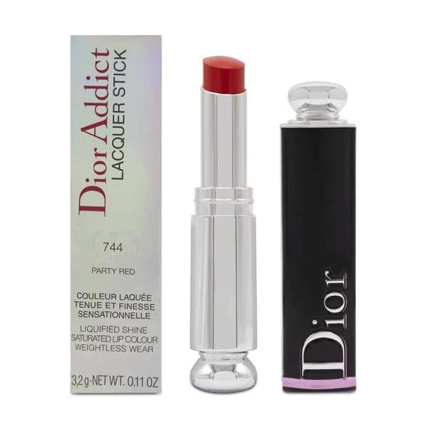 Dior Addict Red Lipstick Lacquer Saturated Liquified Shine 744 Party Red