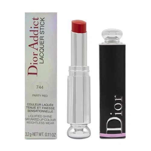 Dior Addict Red Lipstick Lacquer Saturated Liquified Shine 744 Party Red
