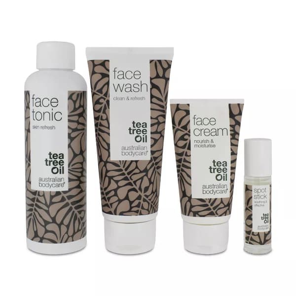 Australian Bodycare Tea Tree Oil 4 Step Face Care Set For Combating Blemishes