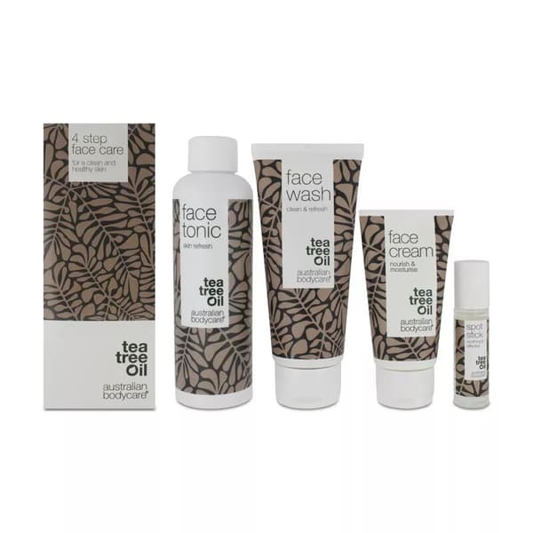 Australian Bodycare Tea Tree Oil 4 Step Face Care Set For Combating Blemishes