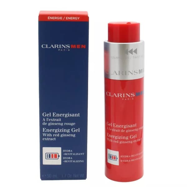 Clarins Men Face Lotion Energizing Gel 50ml Hydrating Refreshing Toning Soothing