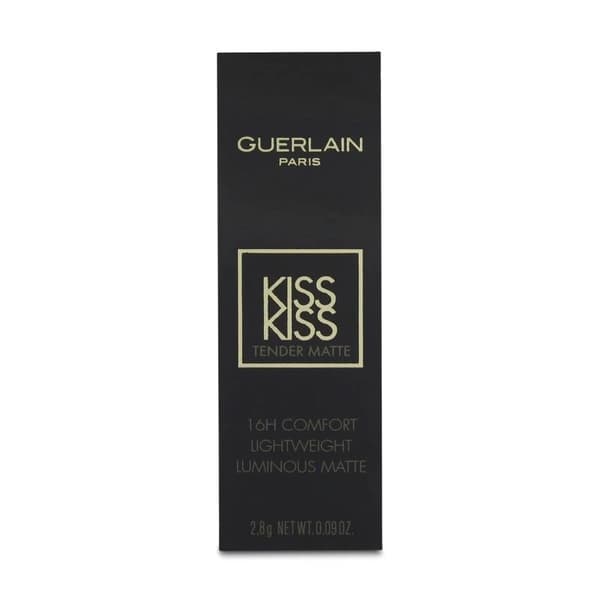 Guerlain KissKiss Tender Matte Lipstick Lightweight 16H-Wear, 880 Caress Plum
