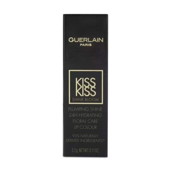 Guerlain Kiss Kiss Shine Bloom Lipstick 709 Petal Red Plumping Hydrating Shine
