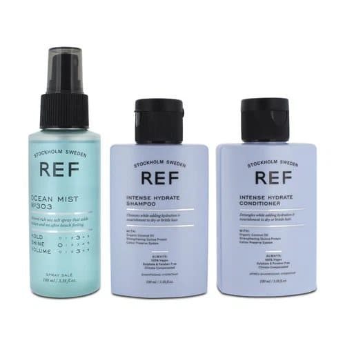 REF Shampoo Conditioner Ocean Mist Travel Set Intense Hydrate 100ml Vegan