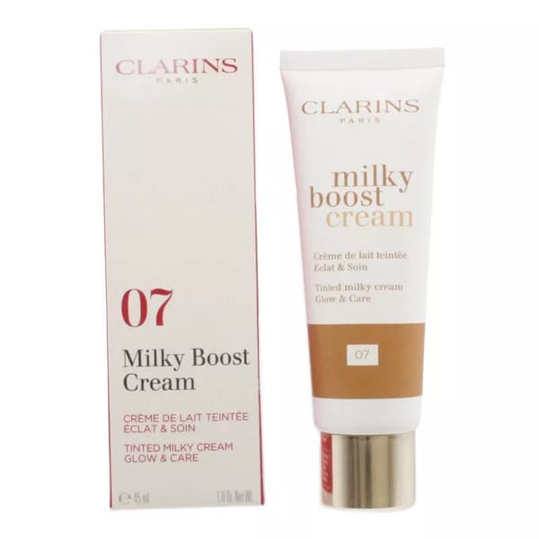 Clarins Dark Foundation Milky Boost BB Cream 07 45ml Hydrating Coverage Makeup