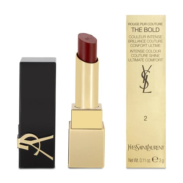 YSL Red Lipstick Rouge Pur Couture The Bold 2 Wilful Red Colour Shine