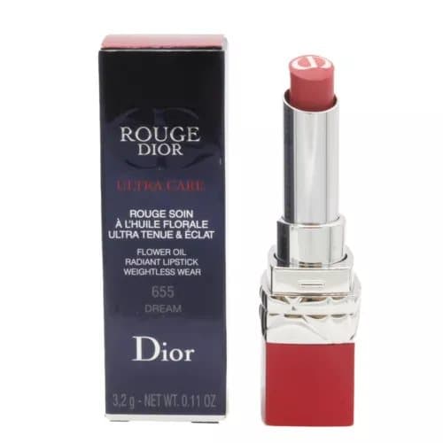 Dior Lipstick Rouge Ultra Care 655 Dream Pink Satin Lip Stick Hydrating Vibrant