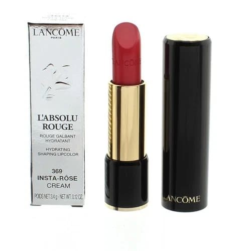 Lancome Pink Lipstick L’Absolu Rouge Hydrating Shaping 369 Insta Rose Cream