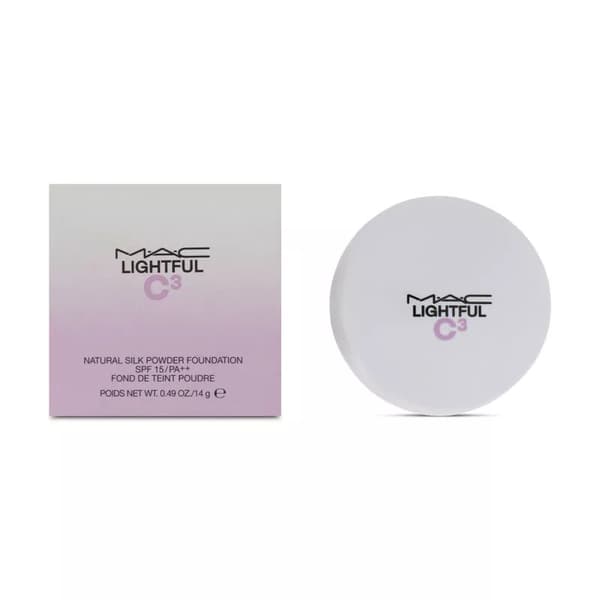 MAC Lightful C3 Natural Silk Powder Foundation Soft Matte NC40