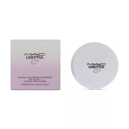 MAC Lightful C3 Natural Silk Powder Foundation Soft Matte NC40