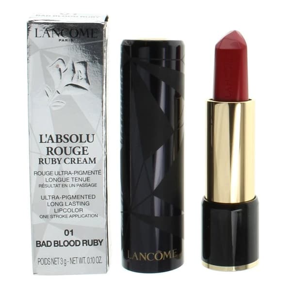 Lancome Red Lipstick L’Absolu Rouge Ruby Cream 01 Bad Blood Ruby Lip Stick