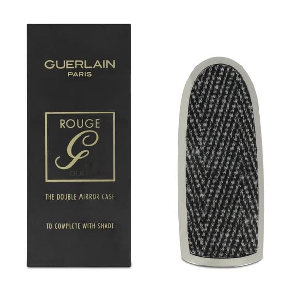Guerlain Rouge G The Double Mirror Customizable Lipstick Case French Chevron