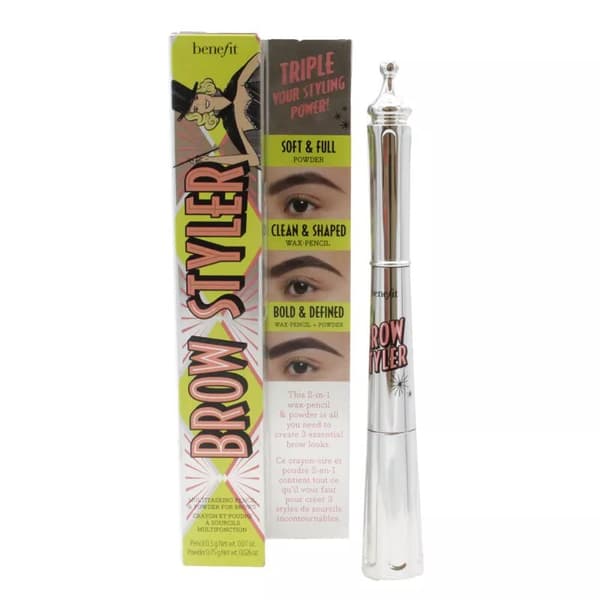 Benefit Brow Styler 6 Soft Black Eyebrow Pencil Brow Powder Waterproof 2-IN-1