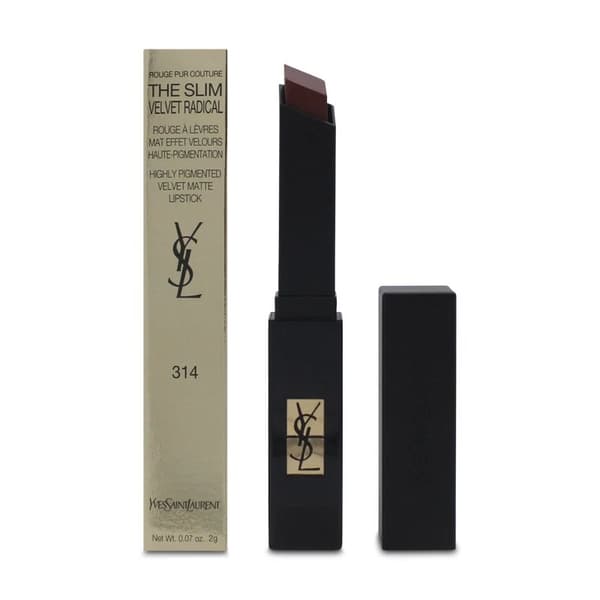 YSL Brown Lipstick Rouge Pur Couture The Slim Velvet 314 Limitless Cinnabar