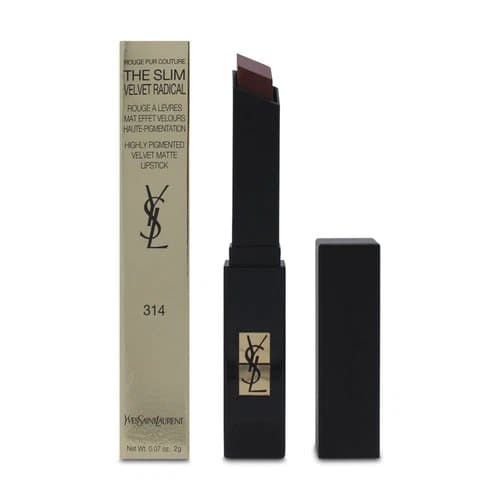 YSL Brown Lipstick Rouge Pur Couture The Slim Velvet 314 Limitless Cinnabar
