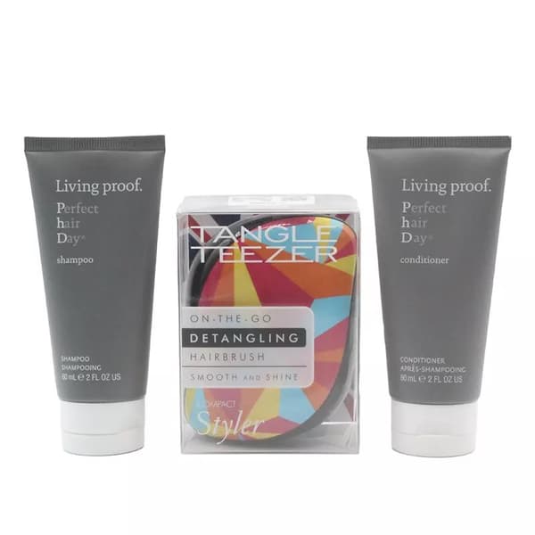 Tangle Teezer Hair Brush Abstract Pattern Shampoo & Conditioner 60ml Gift Set