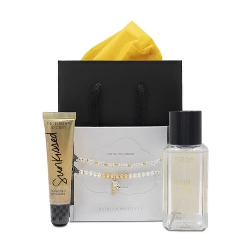 Victoria’s Secret Angel Gold Fragrance Mist & Lip Gloss & Bracelets Gift Set