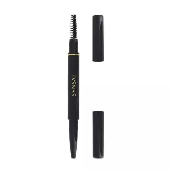 Sensai Styling Eyebrow Pencil with Oval Tip Spoolie Tip Brush 03 Taupe Brown