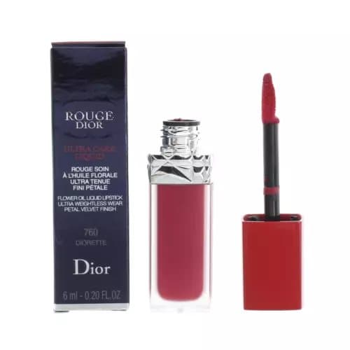 Dior Red Lipstick Rouge Ultra Care Liquid 760 Diorette Matte Lip Stick -