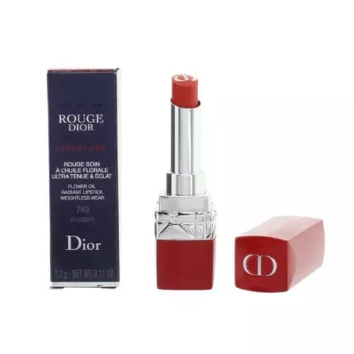 Dior Red Lipstick Rouge Ultra Care Lipstick 749 D-Light Hydrating Lip Stick -NEW