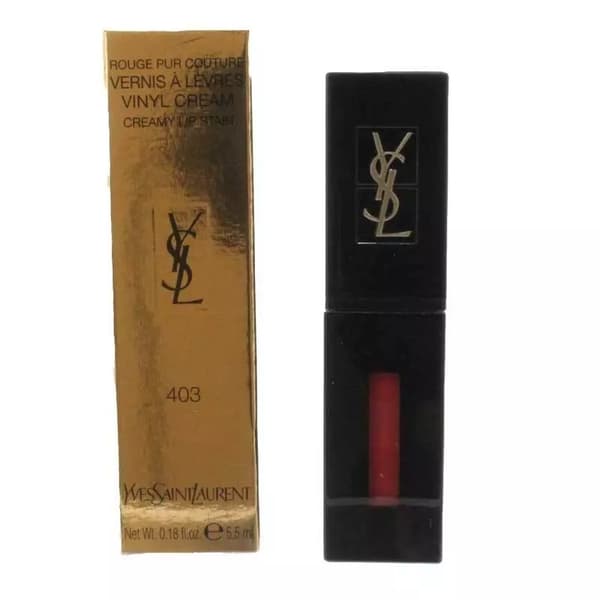 YSL Pink Lip Stain Vinyl Cream Creamy Lip Stain 403 Rose Happening 5.5ml -