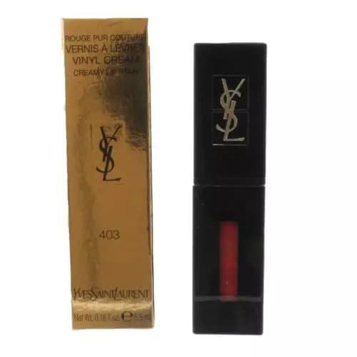 YSL Pink Lip Stain Vinyl Cream Creamy Lip Stain 403 Rose Happening 5.5ml -