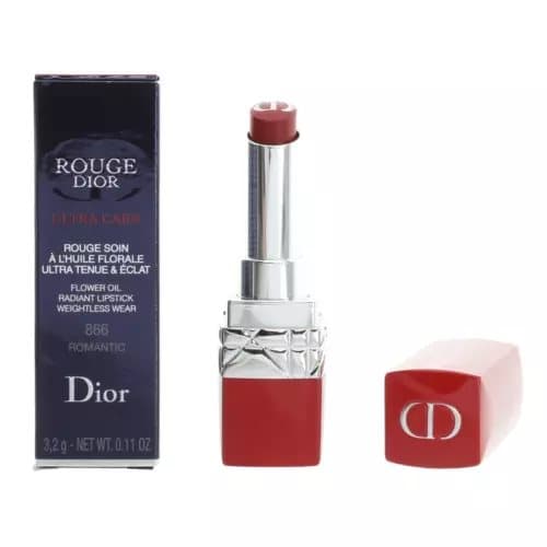Dior Red Lipstick Rouge Ultra Care Lipstick 866 Romantic Hydrating Lip Stick-NEW