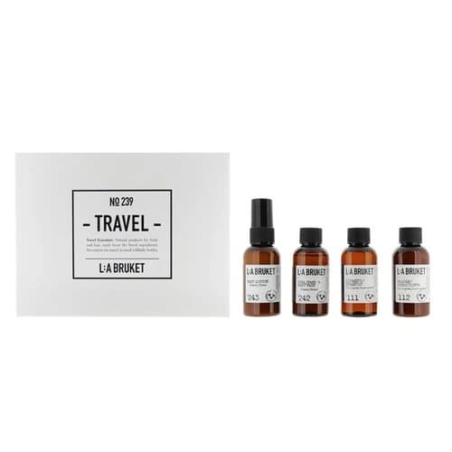 LA Bruket Shampoo Conditioner Body Wash & Lotion Travel Set 4 x 55ml