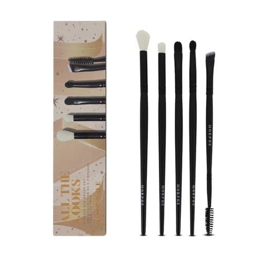 Morphe 5 Piece Makeup Set Eye Brush Shadow Creases Blender Gift Set - Vegan