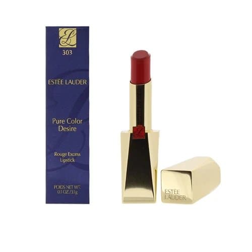 Estee Lauder Red Lipstick 303 Stun Pure Colour Desire Rich Moisture Lock Blend