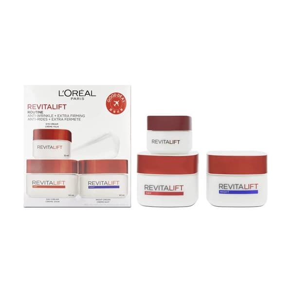 L’Oreal Revitalift Day & Night Moisturising Cream 50ml & Eye Cream 15ml Set