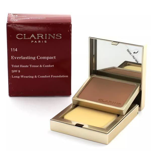 Clarins Medium Powder Foundation Everlasting Compact 114 Cappuccino - Brand