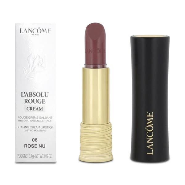 Lancôme L’Absolu Rouge Cream Lipstick 18H-Wear Satin Finish Lip Color 06 Rose Nu