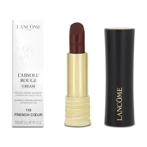 Lancôme L’Absolu Red Lipstick Rouge Cream Satin Finish Color 118 French Coeur