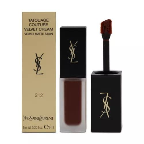 YSL Red Liquid Lipstick Lip Stain Tatouage Couture Velvet Matte 212 Rouge Rebel