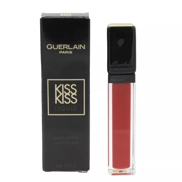 Guerlain Lipstick Kiss Kiss L322 Seductive Matte Red Liquid Lipstick Lip Plumper