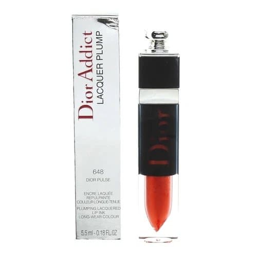 Dior Addict Red Lipstick 648 Pulse Lacquer Plump Plumping Lip Gloss