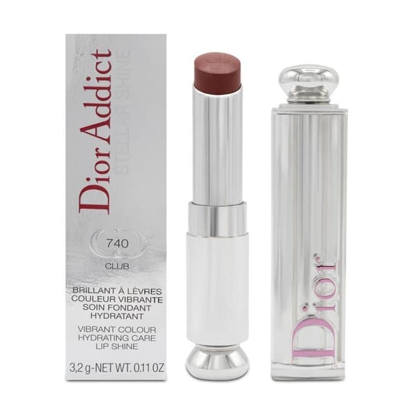 Dior Addict Red Lipstick Stellar Shine Hydrating Care Lip Shine 740 Club