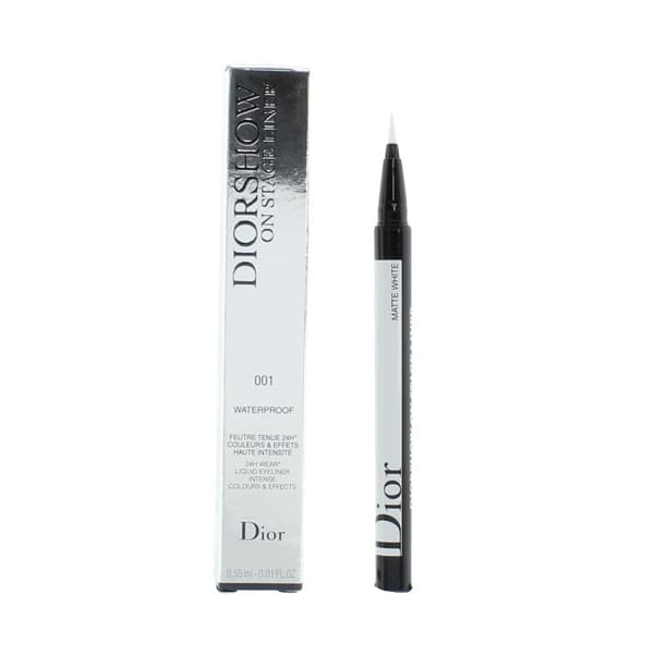 Dior White Eyeliner Diorshow On Stage Liner Pen 001 Matte White Waterproof